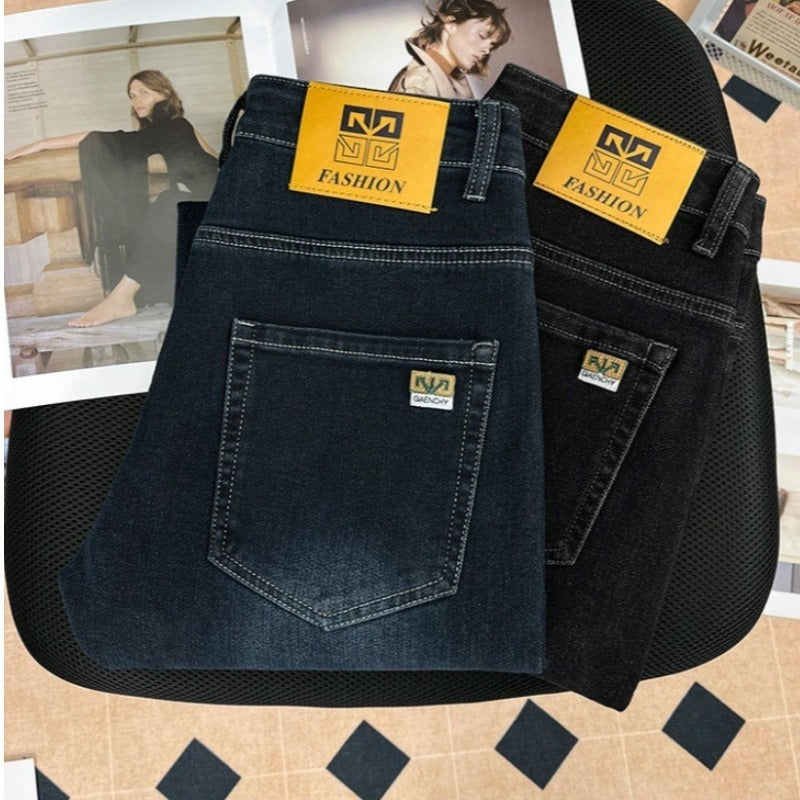Black Gray【】Xk men's jeans - casual denim trousers with comfortable fit for everyday wear