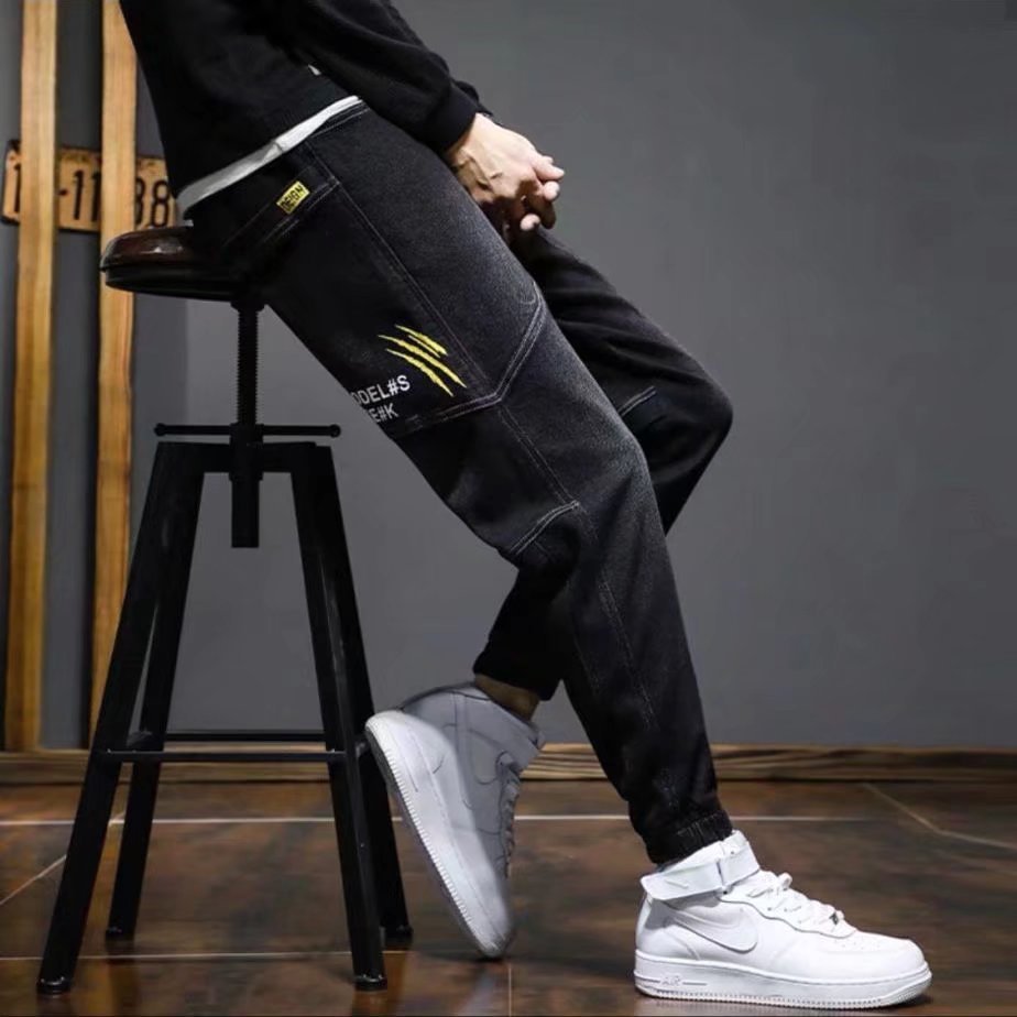 Black【G44】Xk men's jeans - casual denim trousers with comfortable fit for everyday wear