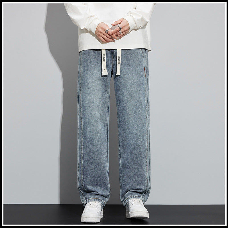 Black【】Xk men's jeans - casual denim trousers with comfortable fit for everyday wear