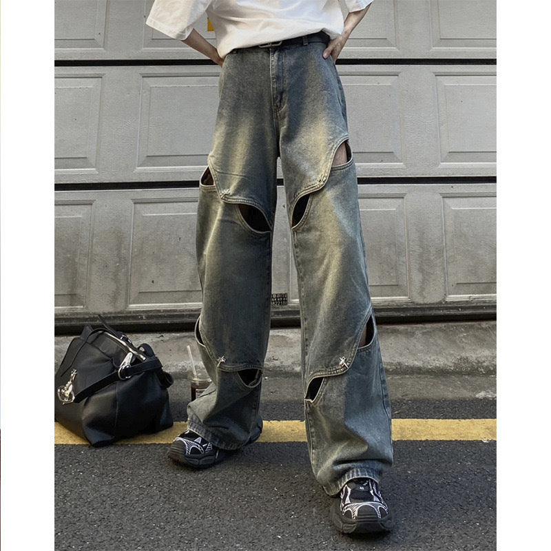 Black【K835】Wk men's jeans - casual denim trousers with comfortable fit for everyday wear