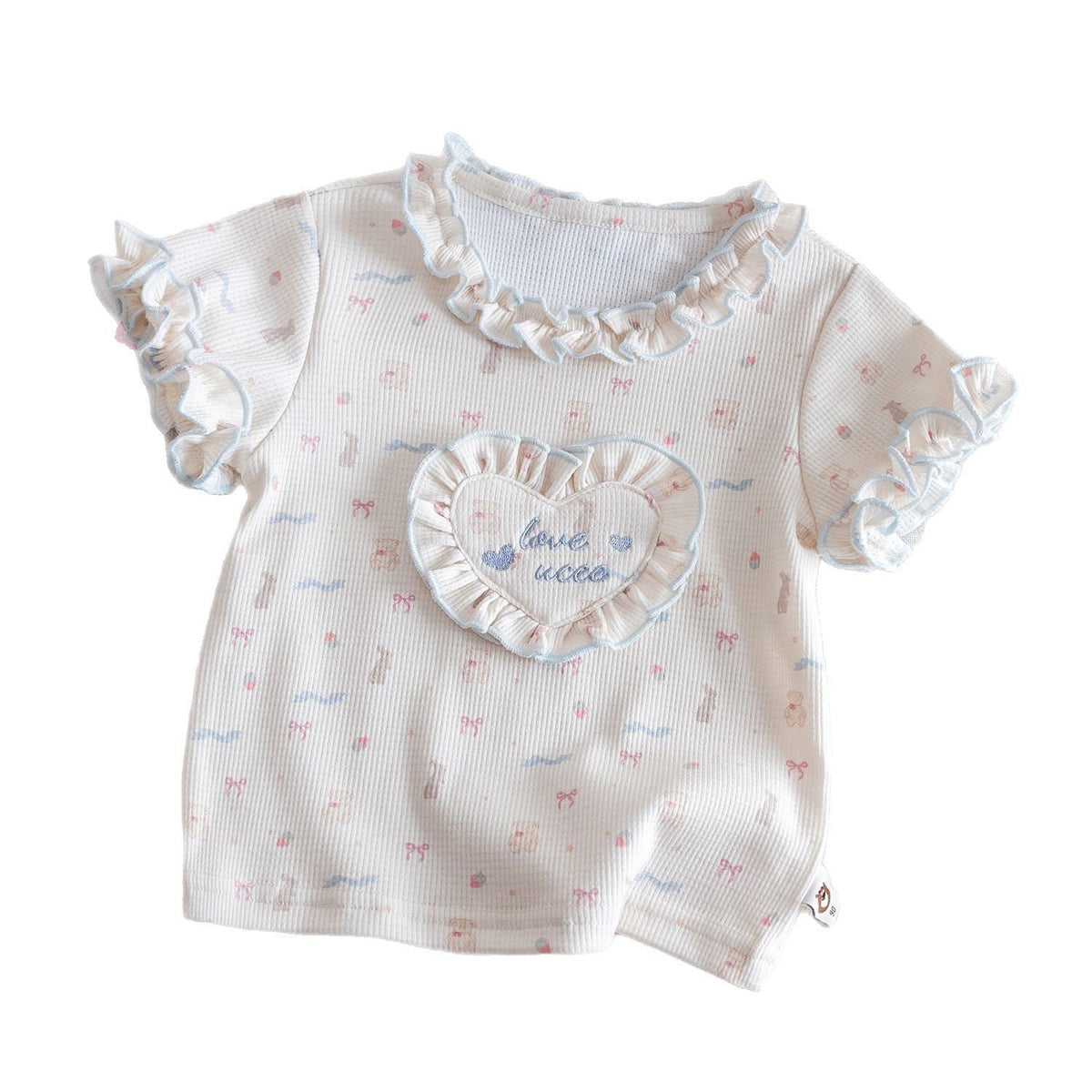 Girls Floral Korean Style T-Shirt – Trendy Summer Top – T-Shirts – Image 5
