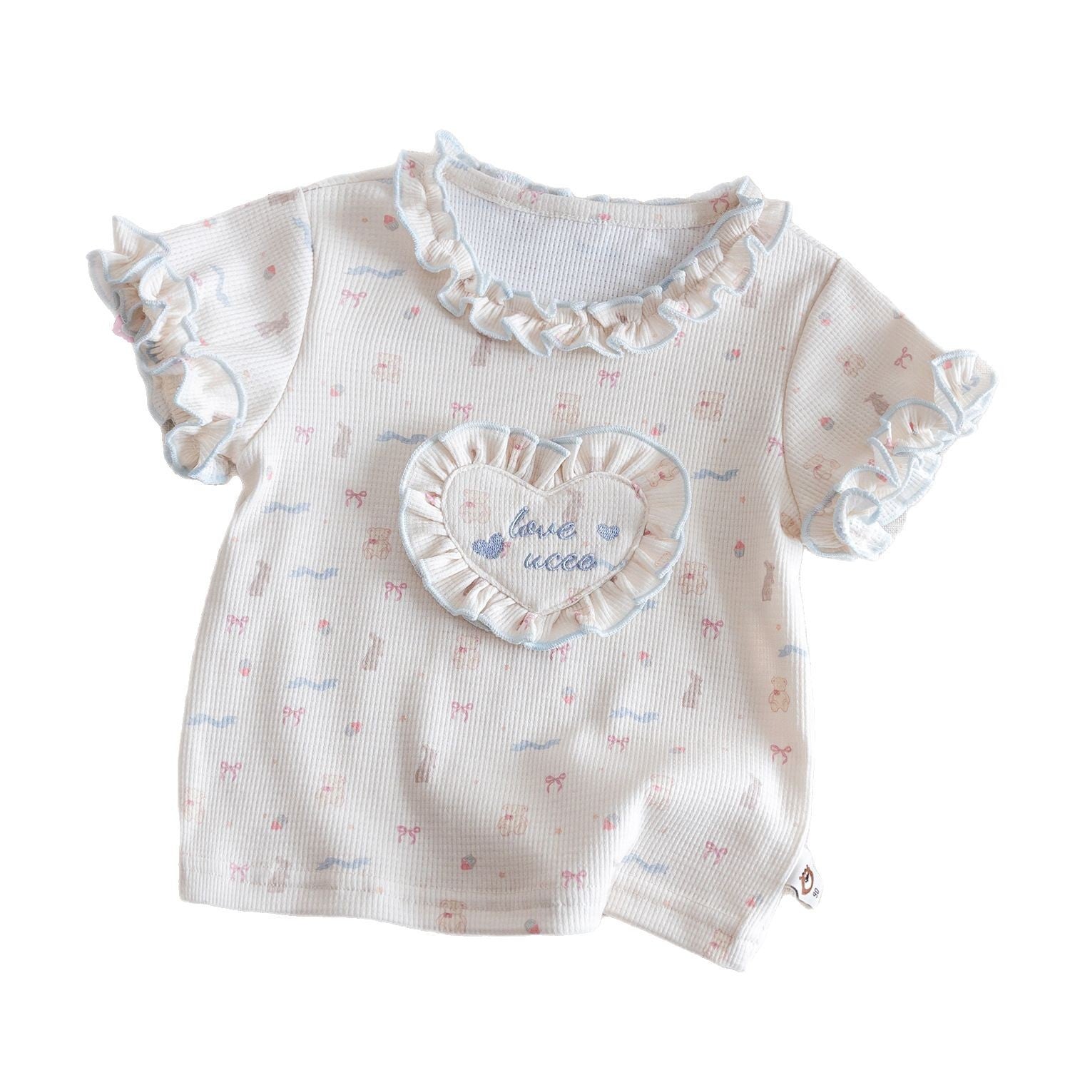 Girls Floral Korean Style T-Shirt – Trendy Summer Top – T-Shirts – Image 5