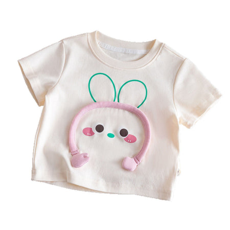 Girls 3D Cartoon Cotton T-Shirt – Cute Summer Top – T-Shirts – Image 5