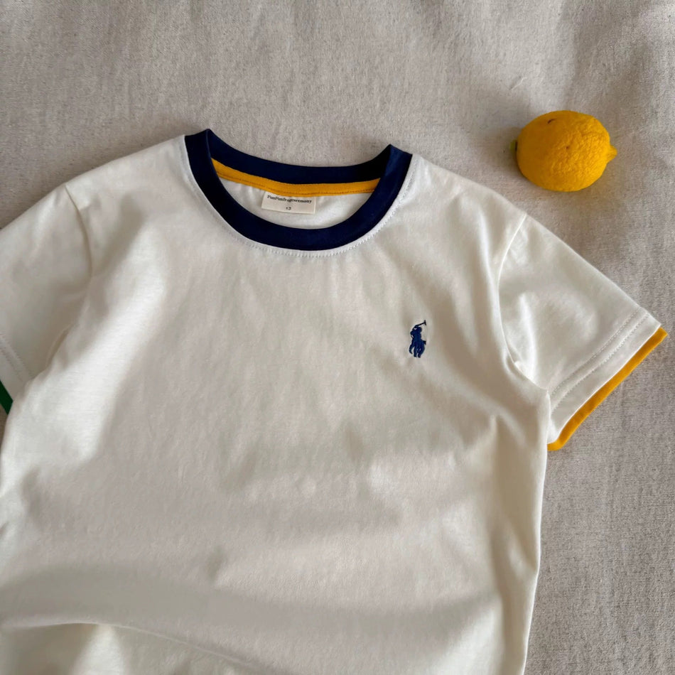Kids Embroidered Cotton T-Shirt – Trendy Summer Top – T-Shirts – Image 2