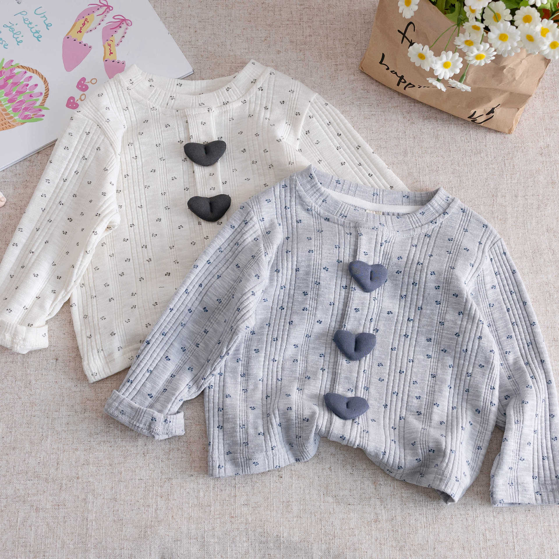 Girls Polka Dot Love Long Sleeve Top – Korean Style – T-Shirts – Image 2