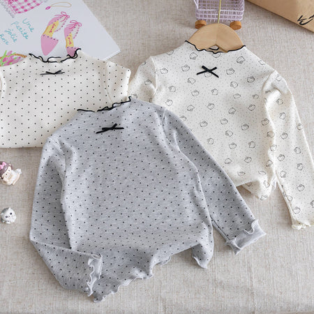 Girls Polka Dot Long Sleeve T-Shirt – Cute Spring Top – T-Shirts – Image 2