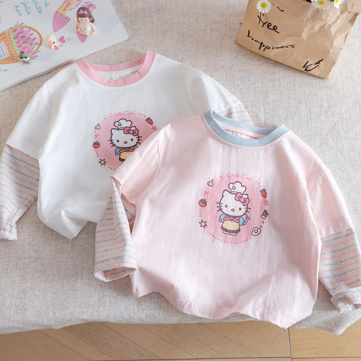 Girls Cartoon Long Sleeve T-Shirt – Korean Spring Top – T-Shirts – Image 2