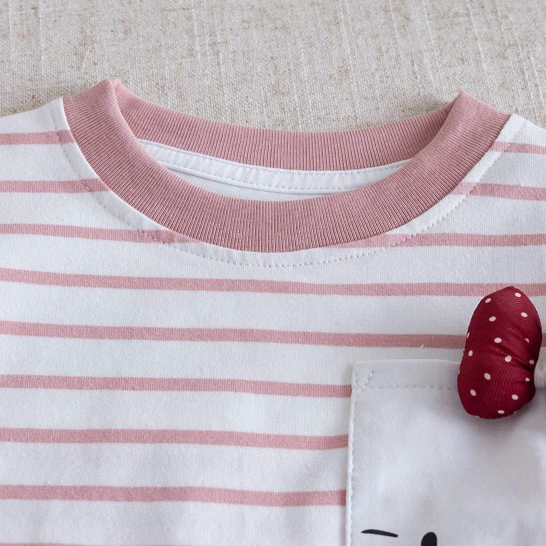 Girls Striped Cartoon T-Shirt – Cute Summer Top – T-Shirts – Image 3