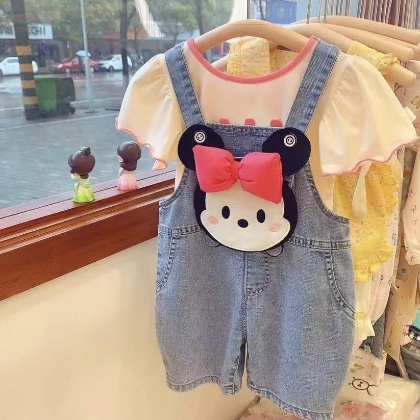 Girls Puff Sleeve Bow T-Shirt – Korean Style Top – T-Shirts – Image 3