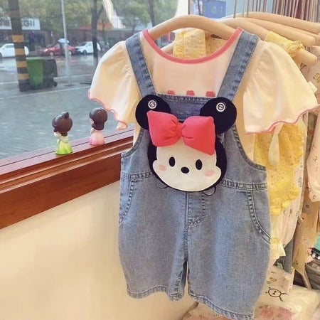 Girls Puff Sleeve Bow T-Shirt – Korean Style Top – T-Shirts – Image 3