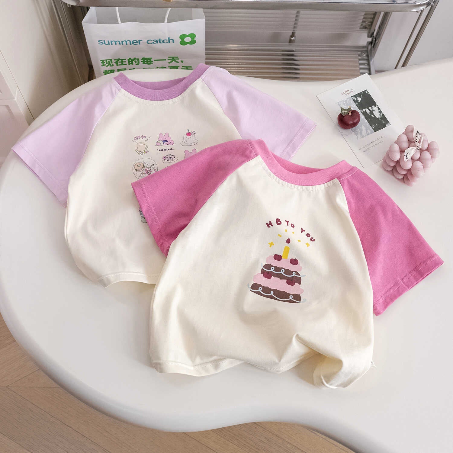 Girls Cute Cartoon T-Shirt – Stylish Summer Top – T-Shirts – Image 1