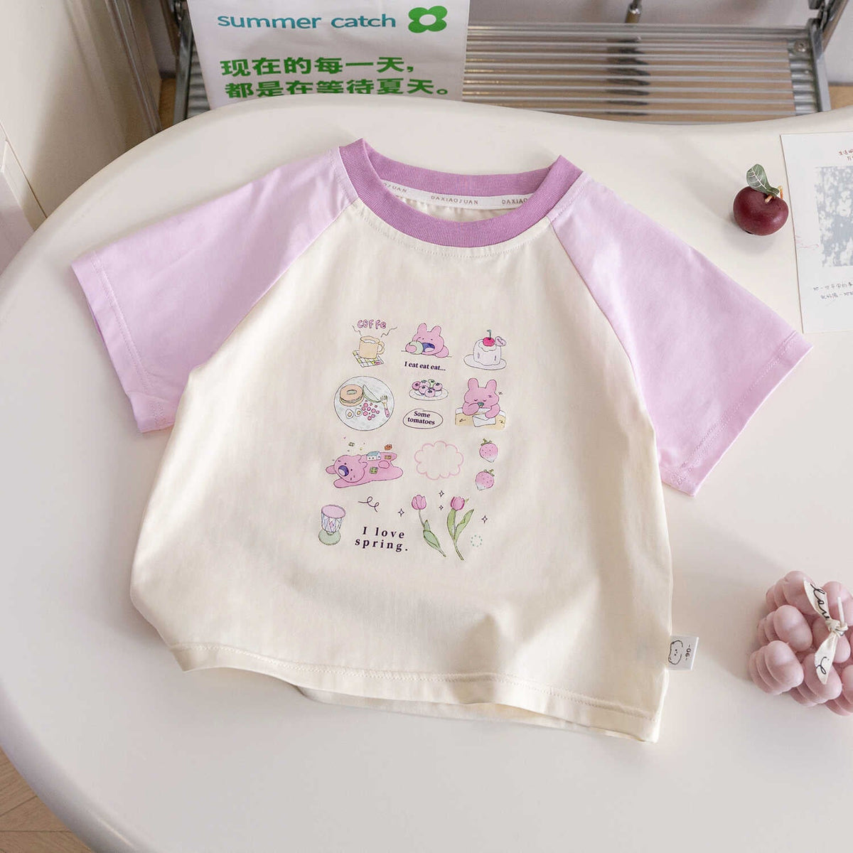 Girls Cute Cartoon T-Shirt – Stylish Summer Top – T-Shirts – Image 4