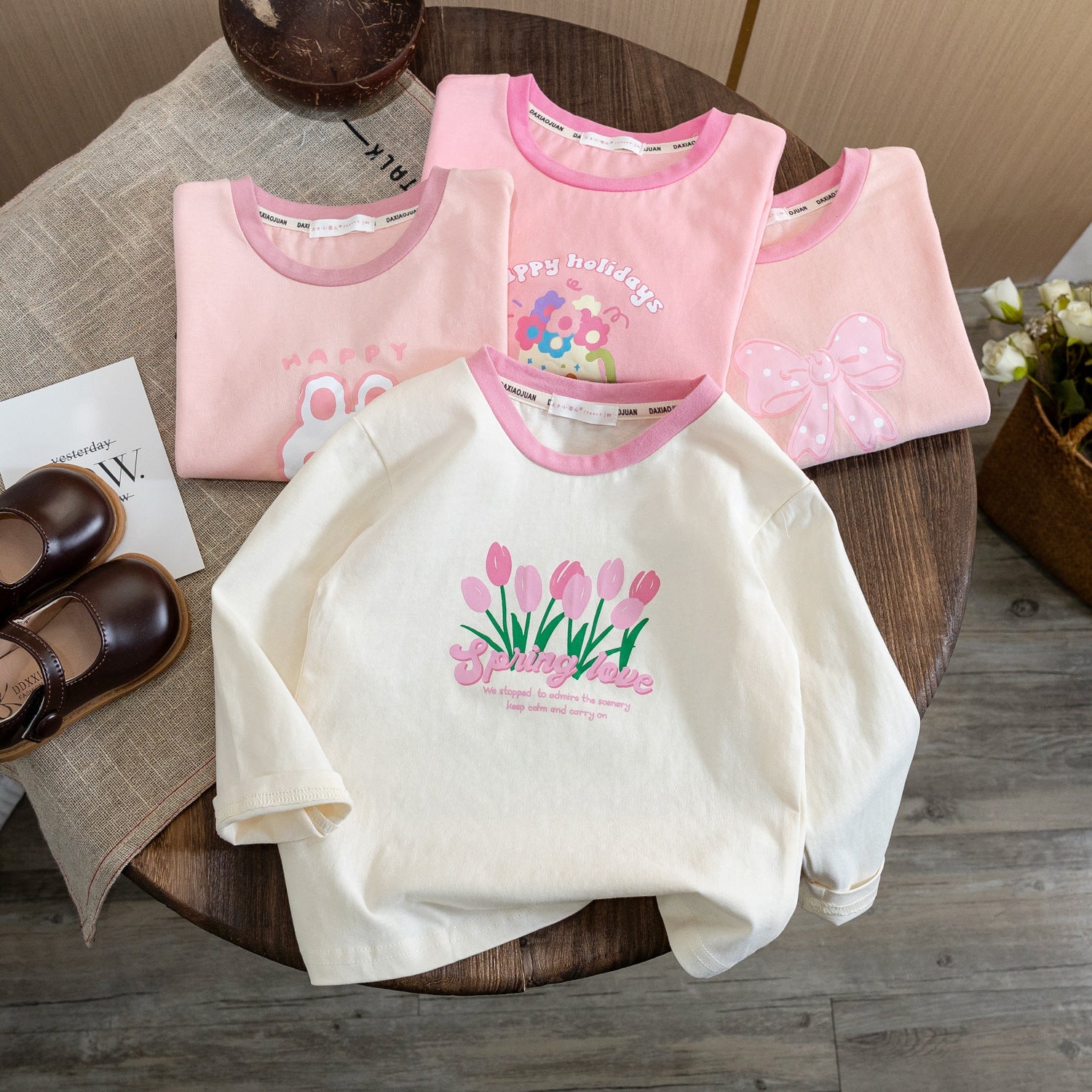 Girls Cartoon Long Sleeve T-Shirt – Spring Autumn Top – T-Shirts – Image 2