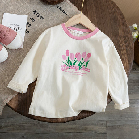 Girls Cartoon Long Sleeve T-Shirt – Spring Autumn Top – T-Shirts – Image 3