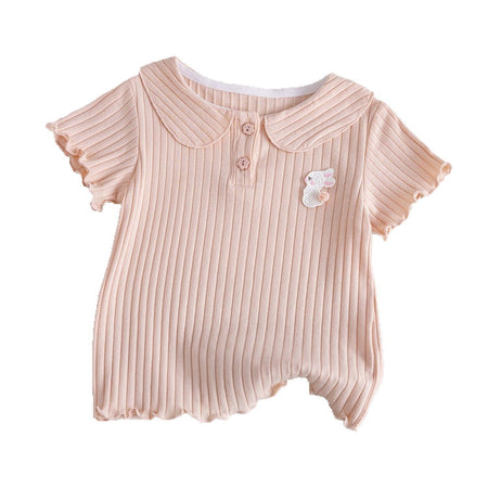 Girls Pure Cotton T-Shirt – Simple All-Match Summer Top – T-Shirts – Image 5