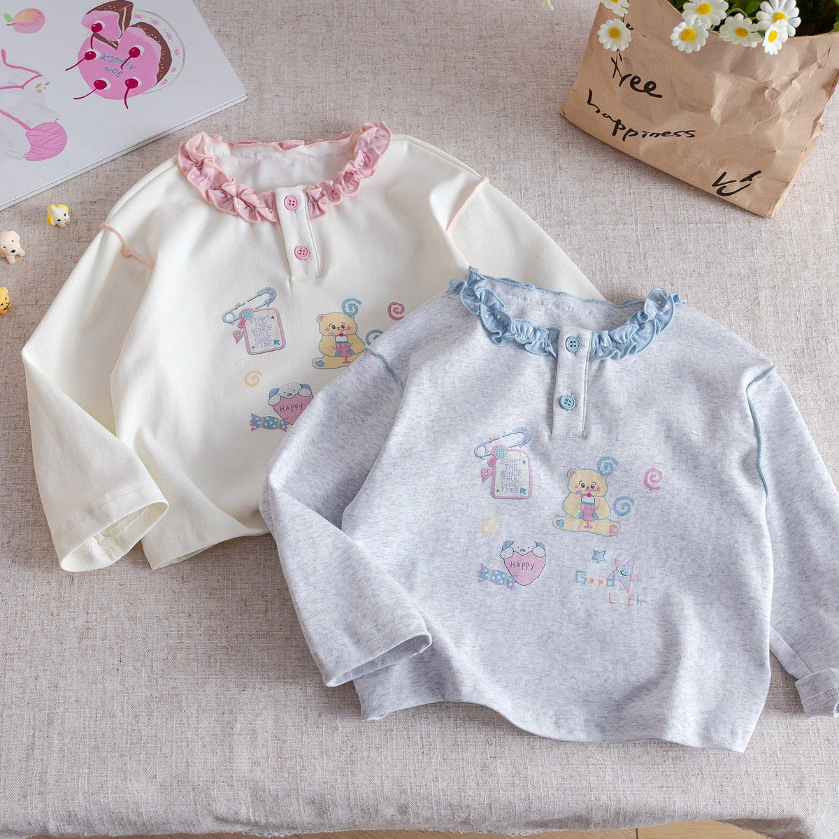 Girls Princess Cartoon Long Sleeve T-Shirt – Sweet Top – T-Shirts – Image 2
