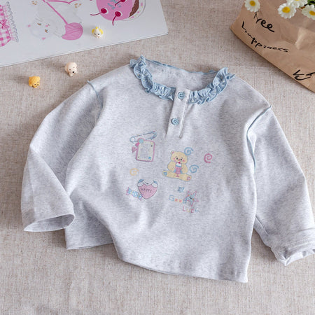Girls Princess Cartoon Long Sleeve T-Shirt – Sweet Top – T-Shirts – Image 4