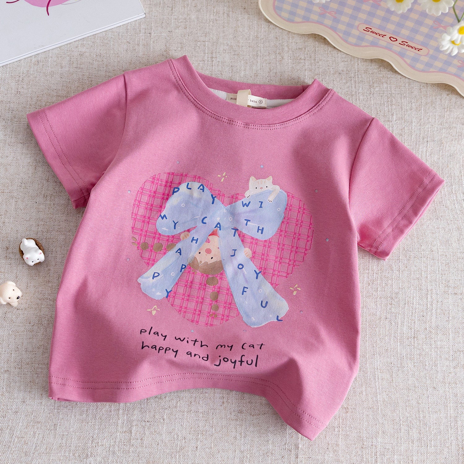 Girls Candy Color Cartoon T-Shirt – Cute Summer Wear – T-Shirts – Image 4