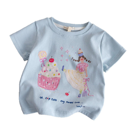 Girls Candy Color Cartoon T-Shirt – Cute Summer Wear – T-Shirts – Image 5