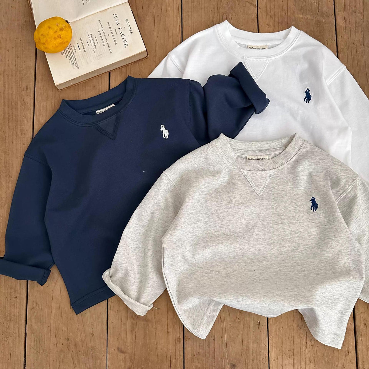 Kids Cotton Long Sleeve T-Shirt – Simple Korean Style – T-Shirts – Image 1