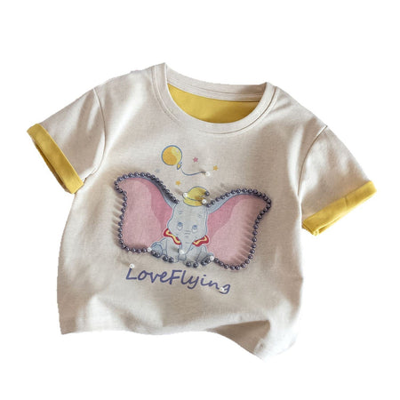 Girls Cartoon Cotton T-Shirt – Cute Summer Crewneck Top – T-Shirts – Image 5