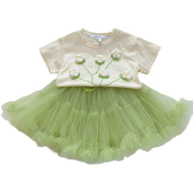 Girls 3D Flower Cotton T-Shirt – Cute Summer Top – T-Shirts – Image 5