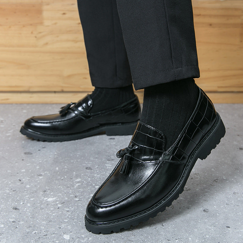 The Glaze-Elite – High-Shine Lacquer Tassel Loafers | Plus-Size