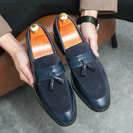 Black men's formal shoes - leather dress shoes for office and business occasions