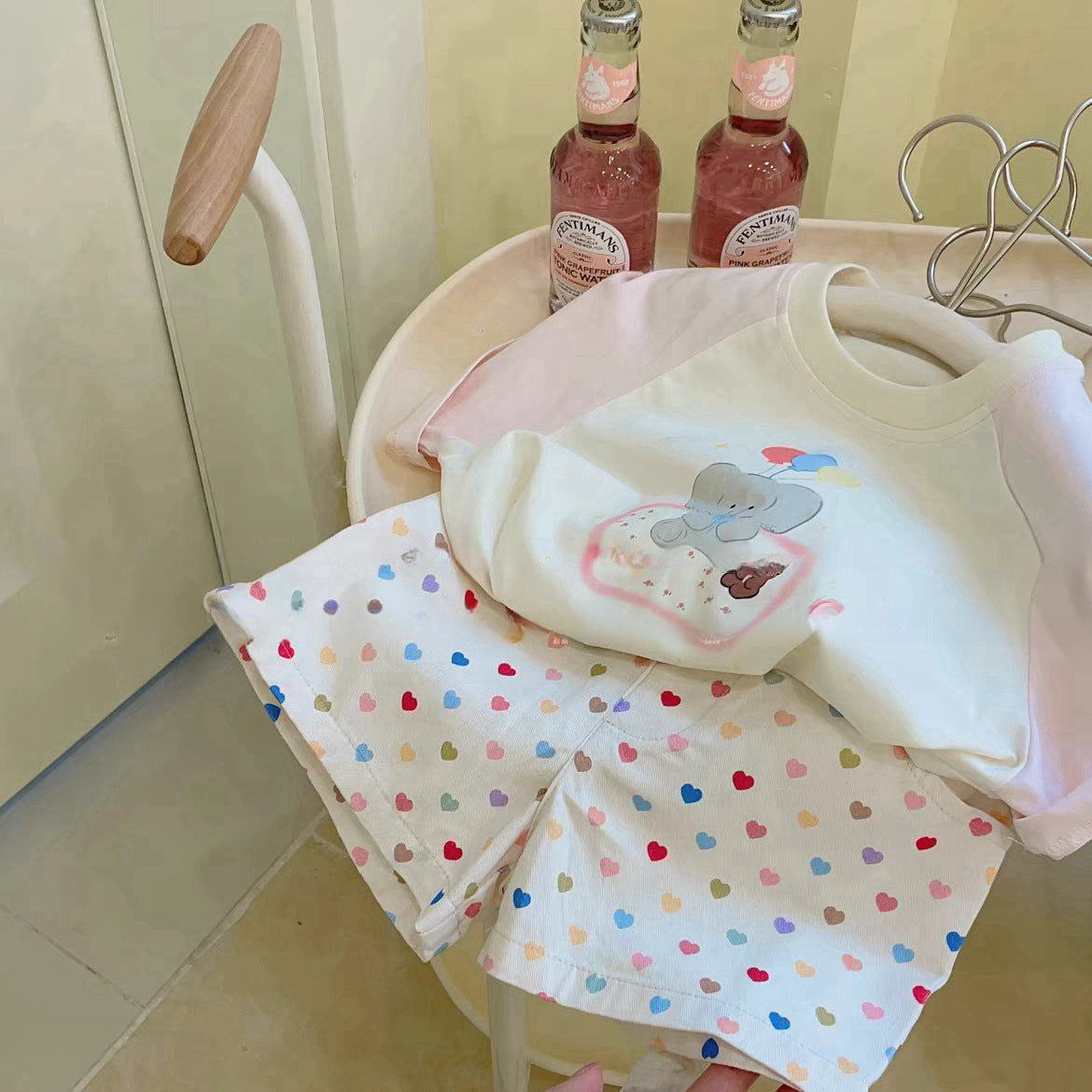 Girls Korean Summer Shorts Set – Cute Casual Outfit – Outfit Sets – Image 2