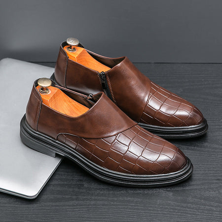 Black men's formal shoes - leather dress shoes for office and business occasions