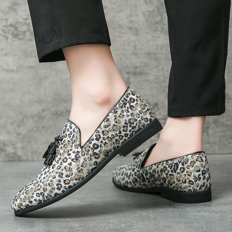 The Urban Jungle – "Single-Layer" Leopard Tassel Loafers |