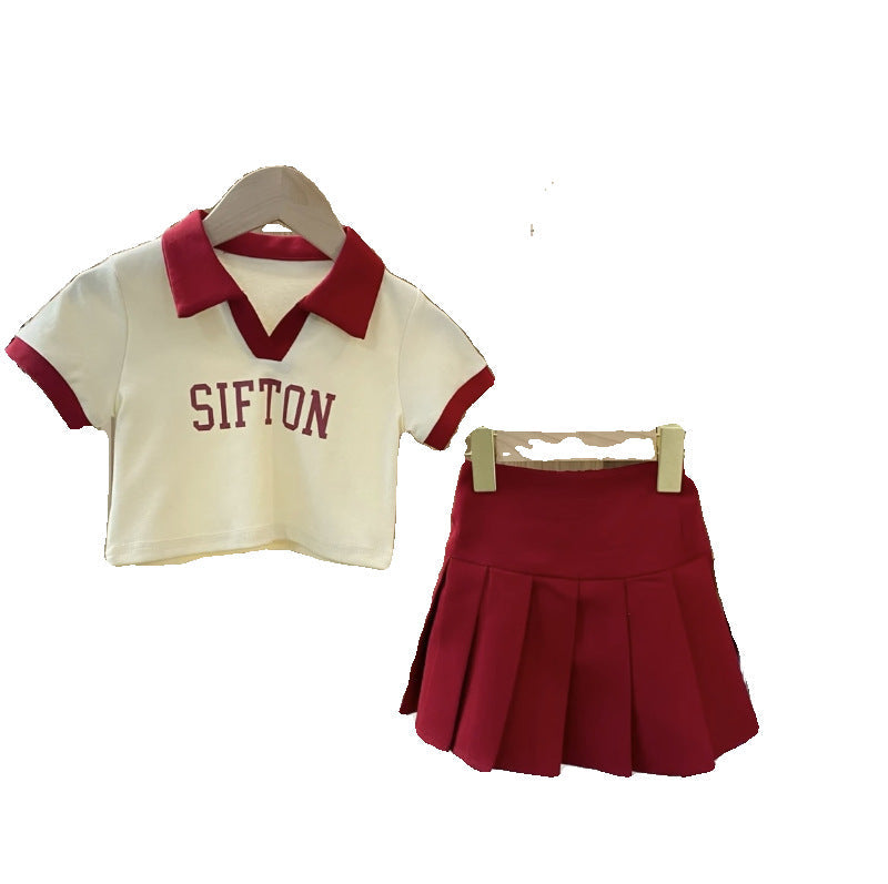 Girls Preppy Polo & Pleated Skirt – Stylish Summer Set – Outfit Sets – Image 5