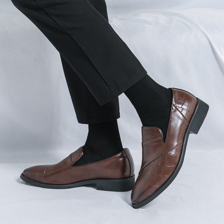 Black men's formal shoes - leather dress shoes for office and business occasions