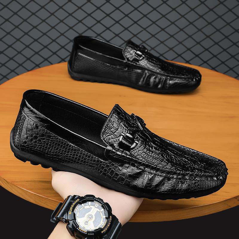 Black men's formal shoes - leather dress shoes for office and business occasions