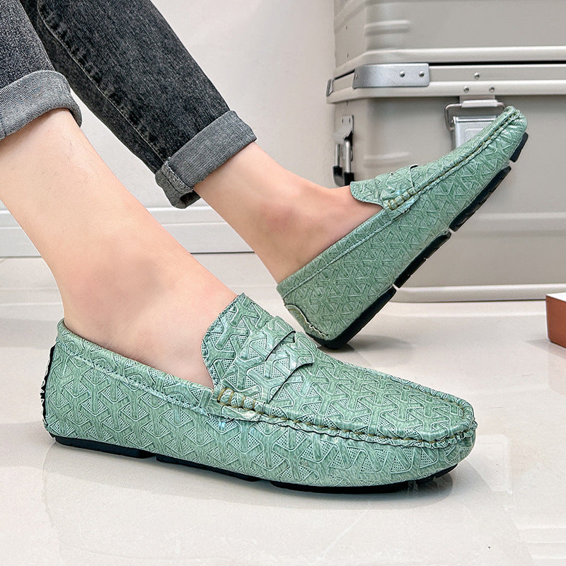 Light Green men's formal shoes - leather dress shoes for office and business occasions