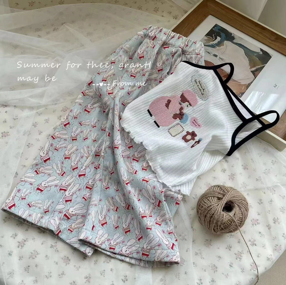 Girls Knitted Cardigan Set – Stylish Summer Outfit – Outfit Sets – Image 1