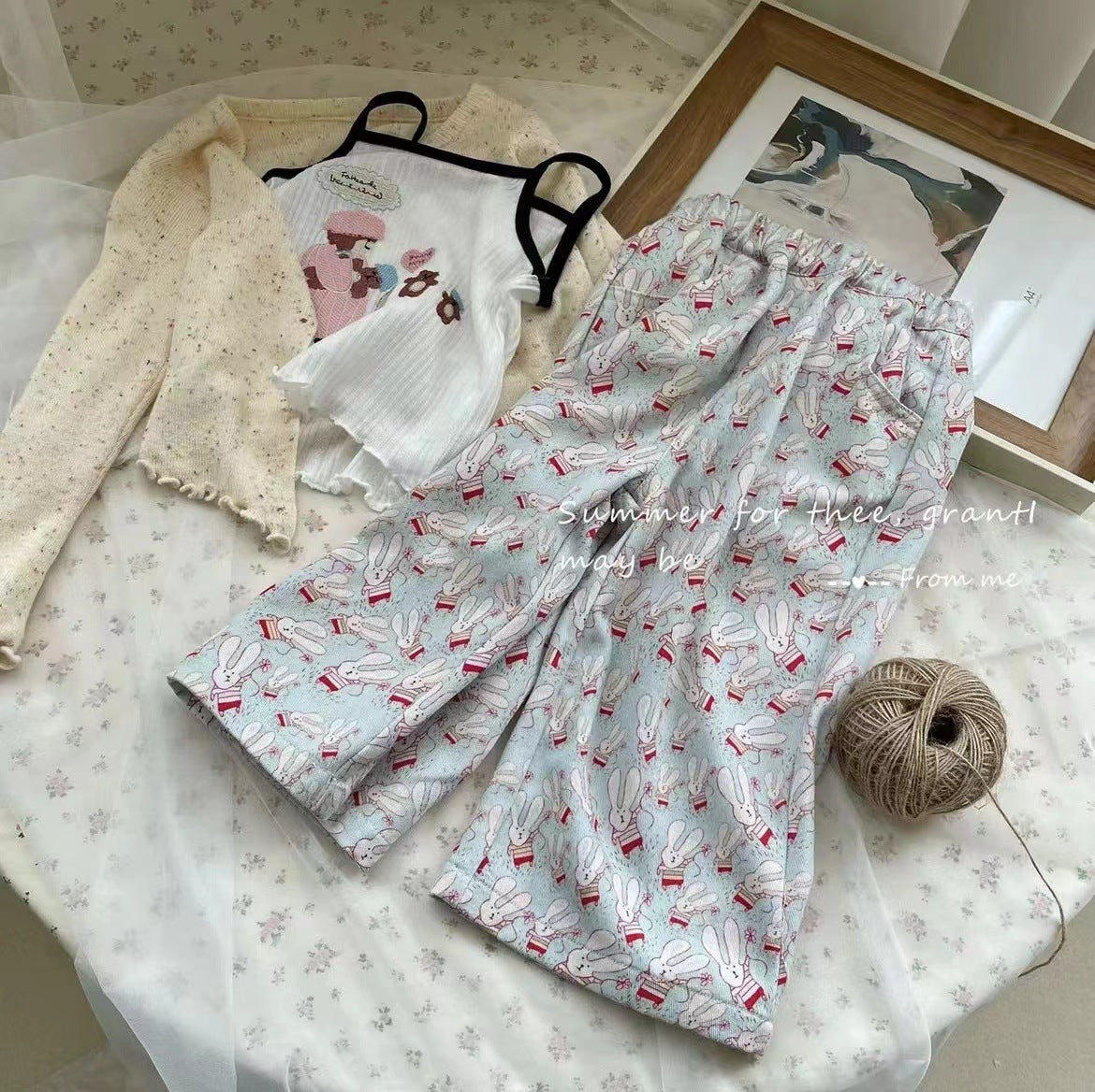 Girls Knitted Cardigan Set – Stylish Summer Outfit – Outfit Sets – Image 2