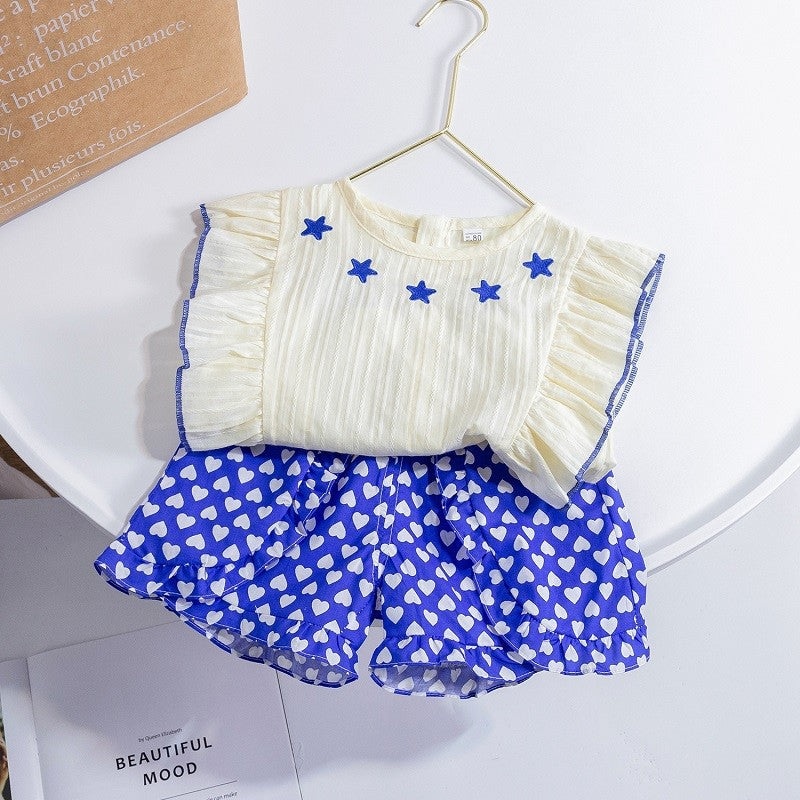Girls Sleeveless Top & Shorts Set – Cute Summer Outfit – Outfit Sets – Image 1