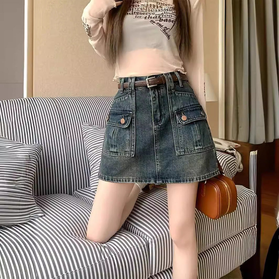 American "Workwear" Denim Mini