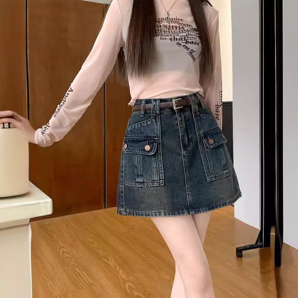 American "Workwear" Denim Mini