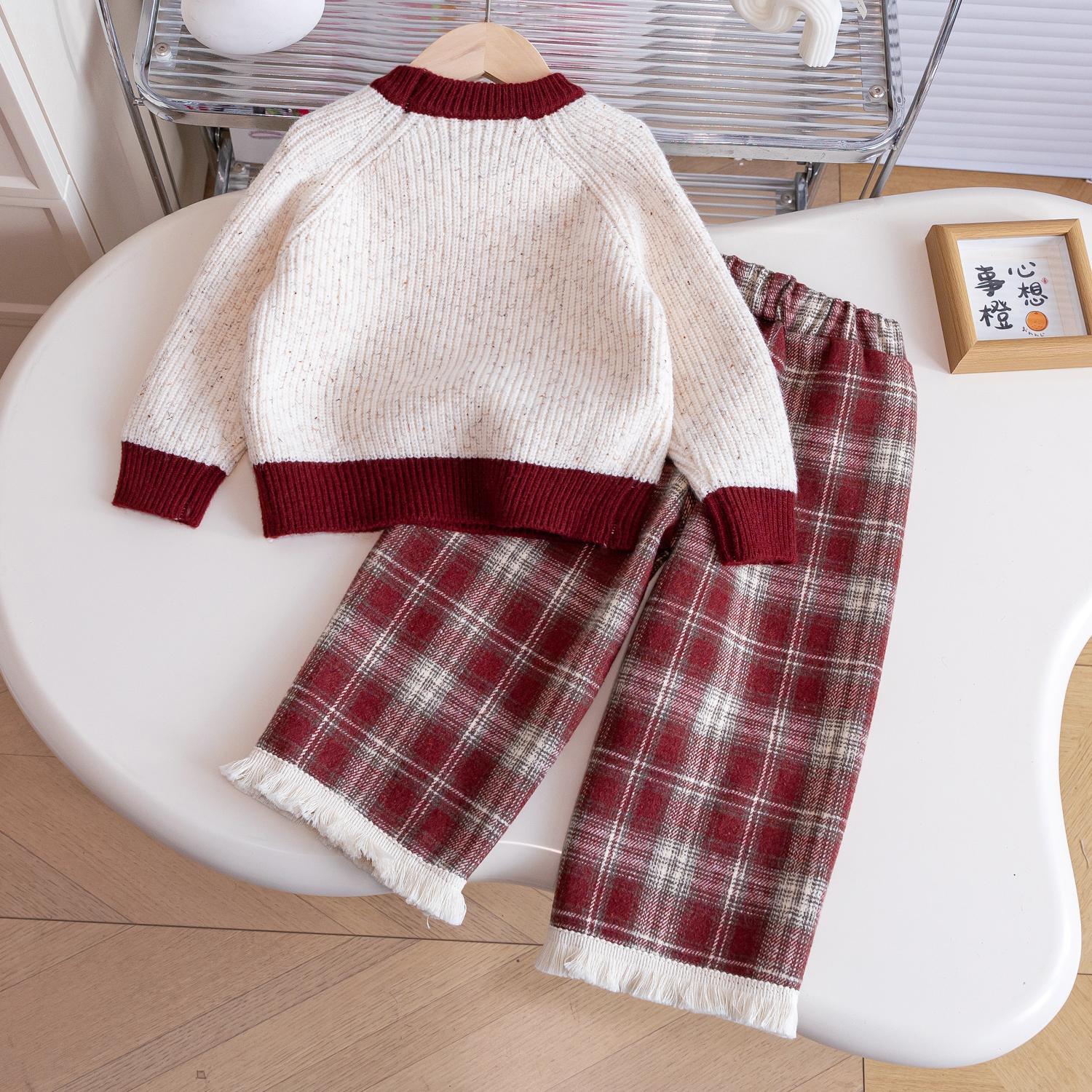 Girls Fleece Knitwear Set – Warm Winter Two-Piece Outfit – Outfit Sets – Image 2