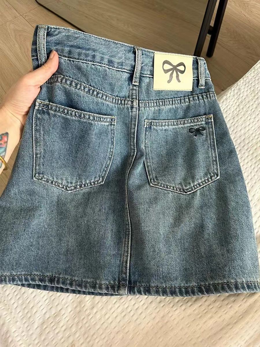 Plus-Size Vintage Denim Mini