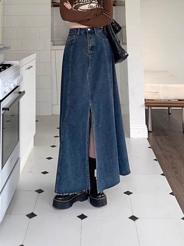 Hong Kong Retro Denim Midi