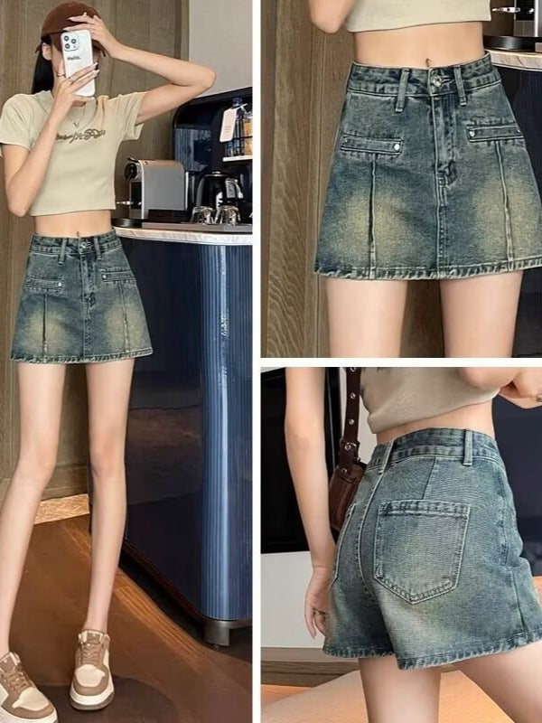 "Fake Two-Piece" Hot Girl Skirt