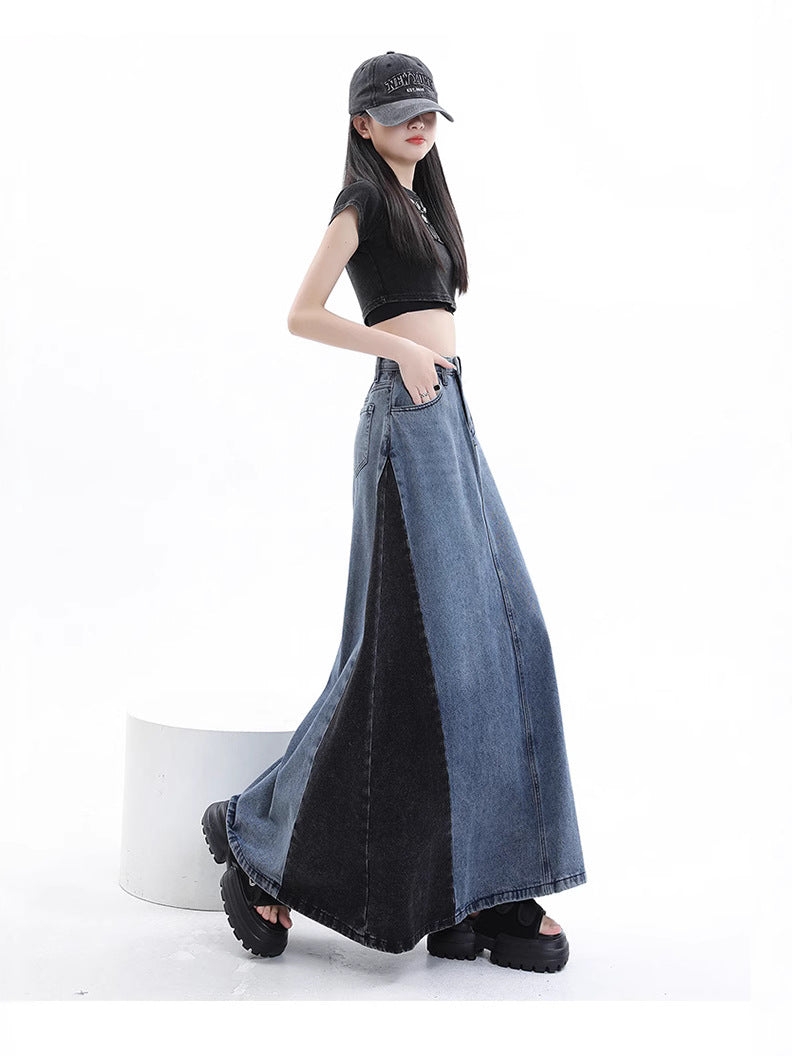 Unique Design Retro Color-Block Maxi