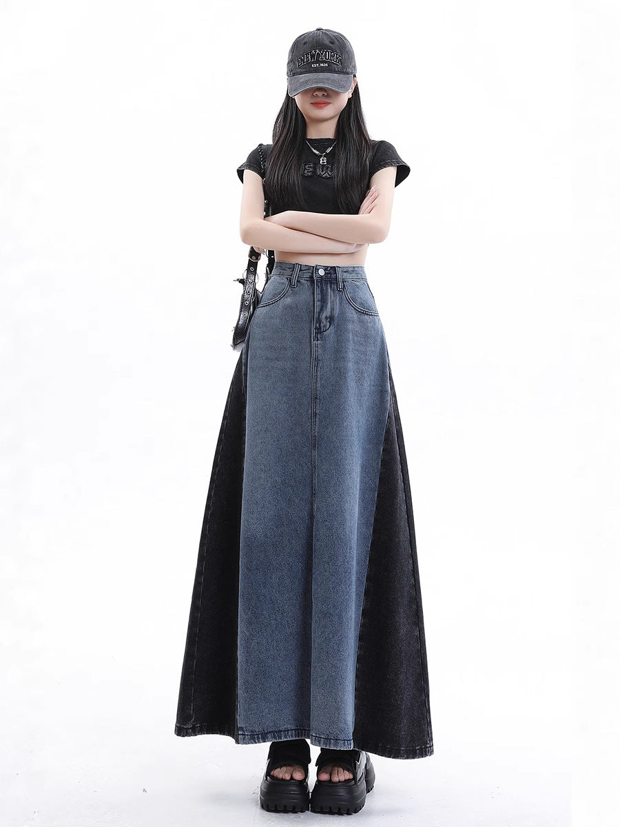 Unique Design Retro Color-Block Maxi