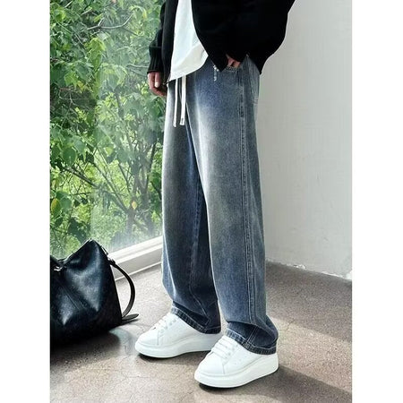 Retro Distressed Loose Straight Men’s Casual Jeans