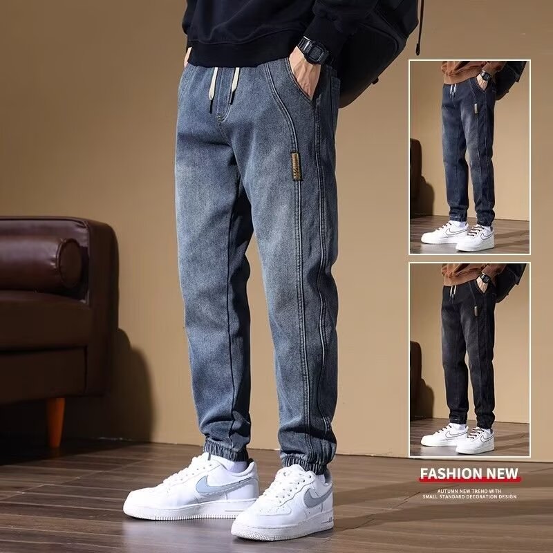 Washed Loose Plus Size Men’s Jogger Jeans Pants