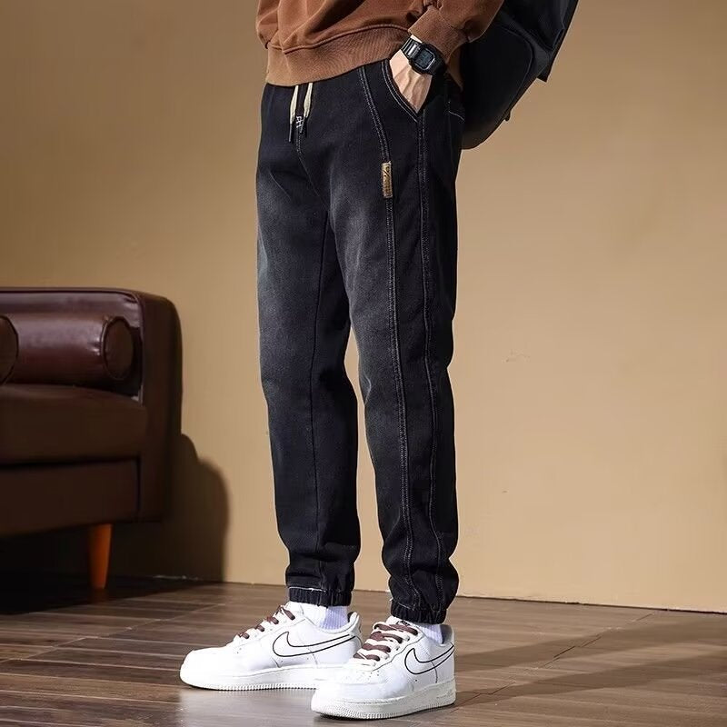Washed Loose Plus Size Men’s Jogger Jeans Pants