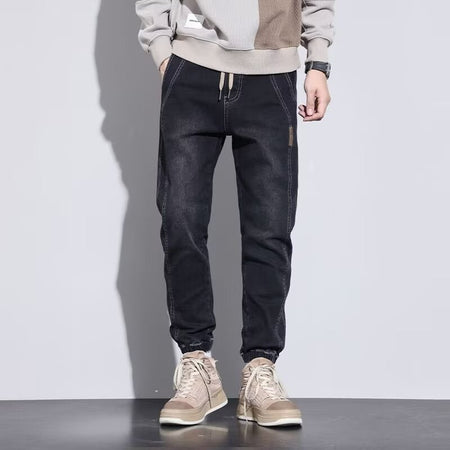 Loose Elastic Waist Jogger Men’s Casual Jeans Pants